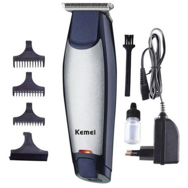 ماكينة قص وتشذيب الشعر كيمي، اسود و فضي - KM-5021 