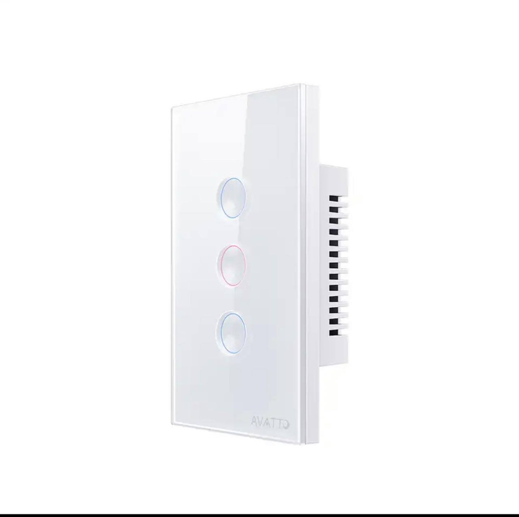 SWITCH 3 GANG-CONCAVE (Black & White) (Zigbee)