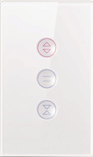 SHUTTER SWITCH SINGLE CONCAVE (Black & White) (Wifi)