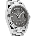 Rolex Watch Day Date For Men Metal belt with Silver color  -85