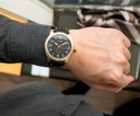 black leather blakc dail