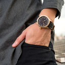 black leather blakc dail