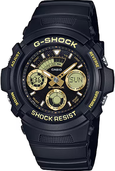 AW-591GBX-1A9DR ساعة جي شوك رابر أسود مينا اسود رجالي