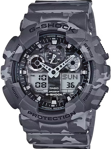GA-100CM-8ADR ساعة جي شوك رابر أرمي أسود*رمادي رجالي