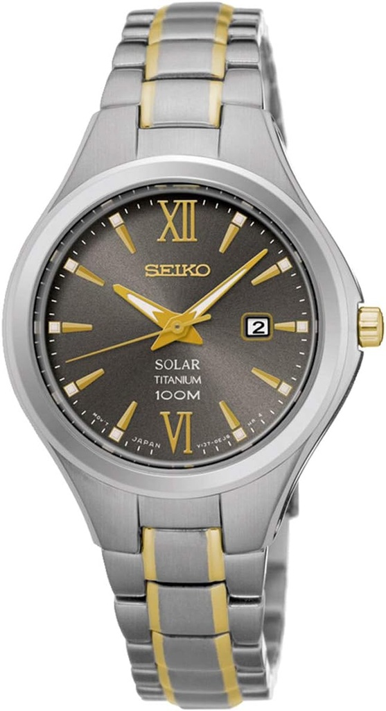 SUT275P1 ساعة سايكو حريمي معدن فضي*ذهبي مينا رمادي