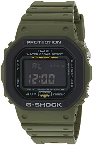 ساعة جي شوك رابر أخضر مينا أسود