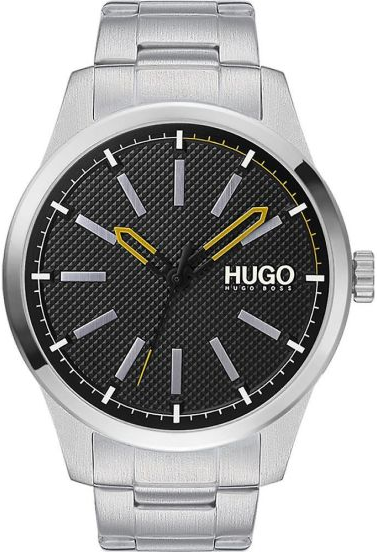 silver steel black dial 1530147
