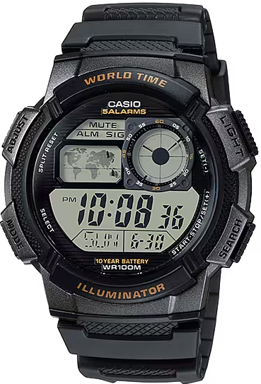 AE-1000W-1AVDF black rubber digital