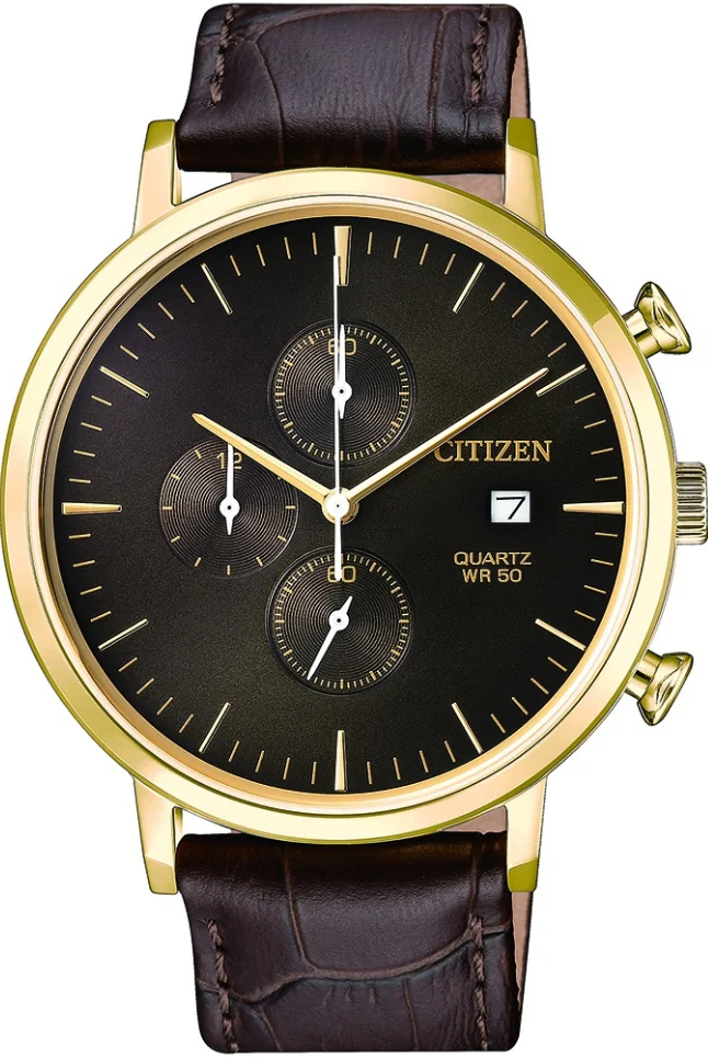 brown leather grey dail