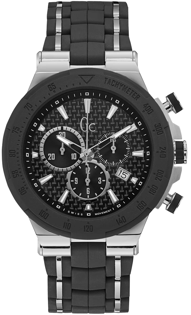 Y35003G2 ساعة جيس كولكشن معدن فضي*أسود مينا أسود رجالي