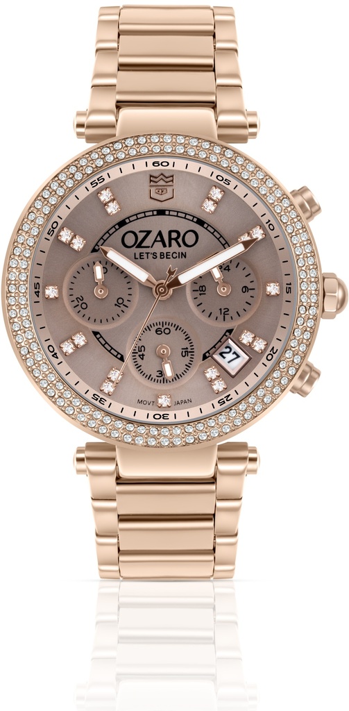 OZ-14018RR ساعة OZARO حريمي روز جولد
