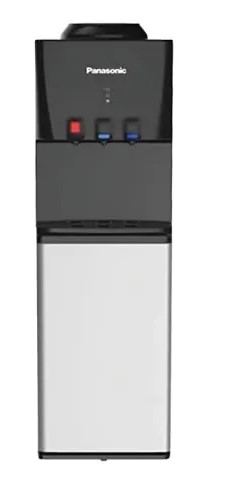 مبرد مياه باناسونيك ساخن وبارد وفاتر، بكابينة، 3 حنفيات، اسود وفضي SDM-WD3128TF 
