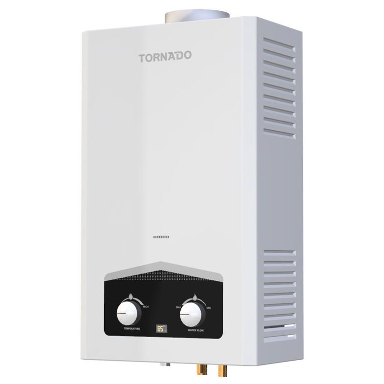 سخان غاز ديجيتال تورنيدو، 6 لتر، ابيض - GHM-C06CNE-W 