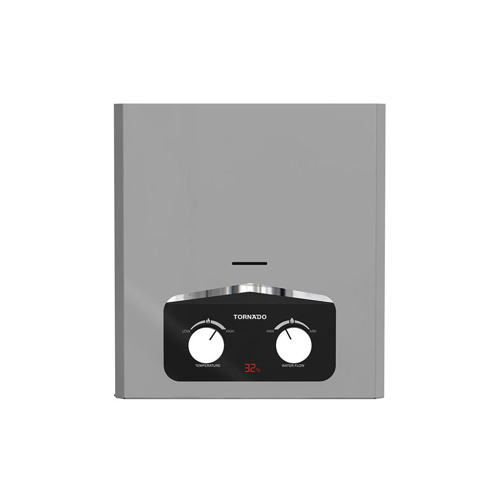 سخان مياه غاز تورنيدو، 6 لتر، فضي - GH-MP6SN-S 