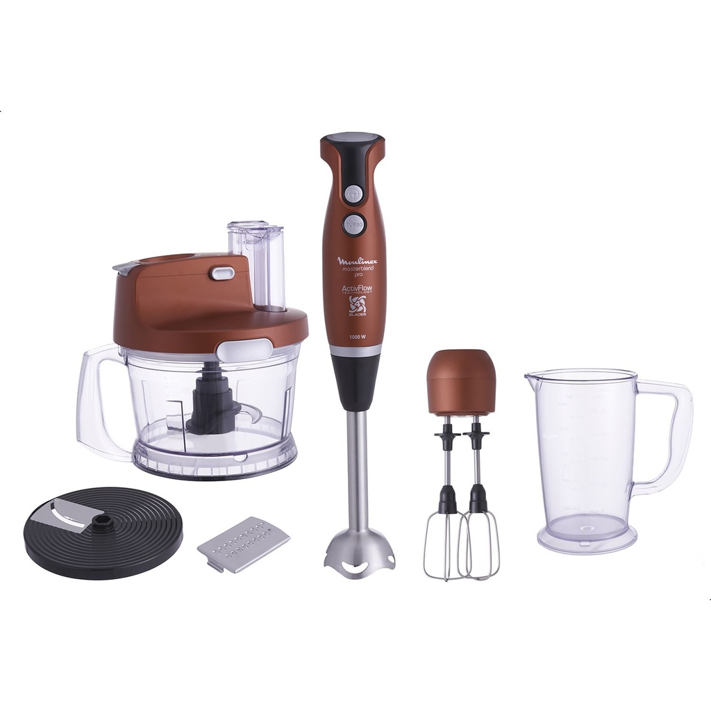 هاند بلندر بالملحقات مولينكس، 1000 وات، 1.5 لتر، احمر- DD2035EG 