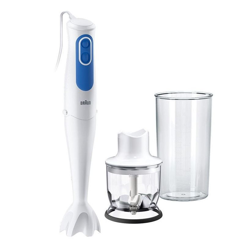 هاند بلندر براون مالتي كويك 3 مع كبة، 700 وات، ابيض/ازرق - MQ 3020 Pasta 