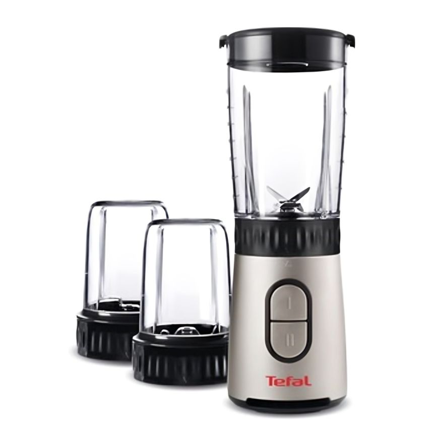 خلاط تيفال ميكس اند درينك بملحقاته، 0.8 لتر، 300 وات، فضي - BL133A 
