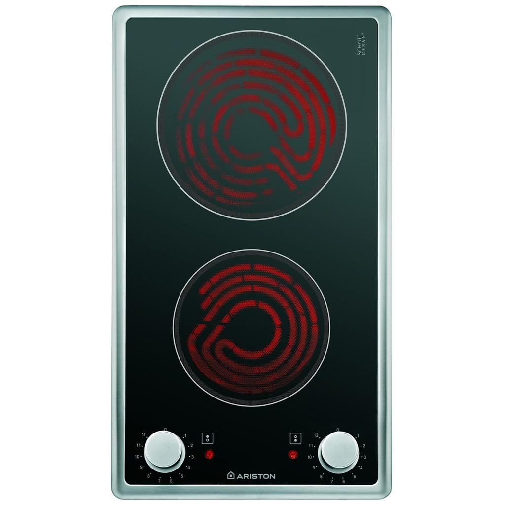 بوتاجاز مسطح كهرباء بلت ان اريستون، 2 عين، ستانليس ستيل، 30 سم - DK 2K (IX) 