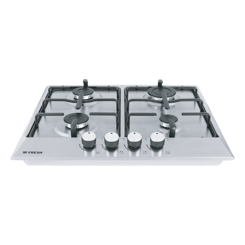 بوتاجاز بلت ان مسطح فريش غاز، 60 سم، 4 شعلة، ستانلس ستيل - 19717 