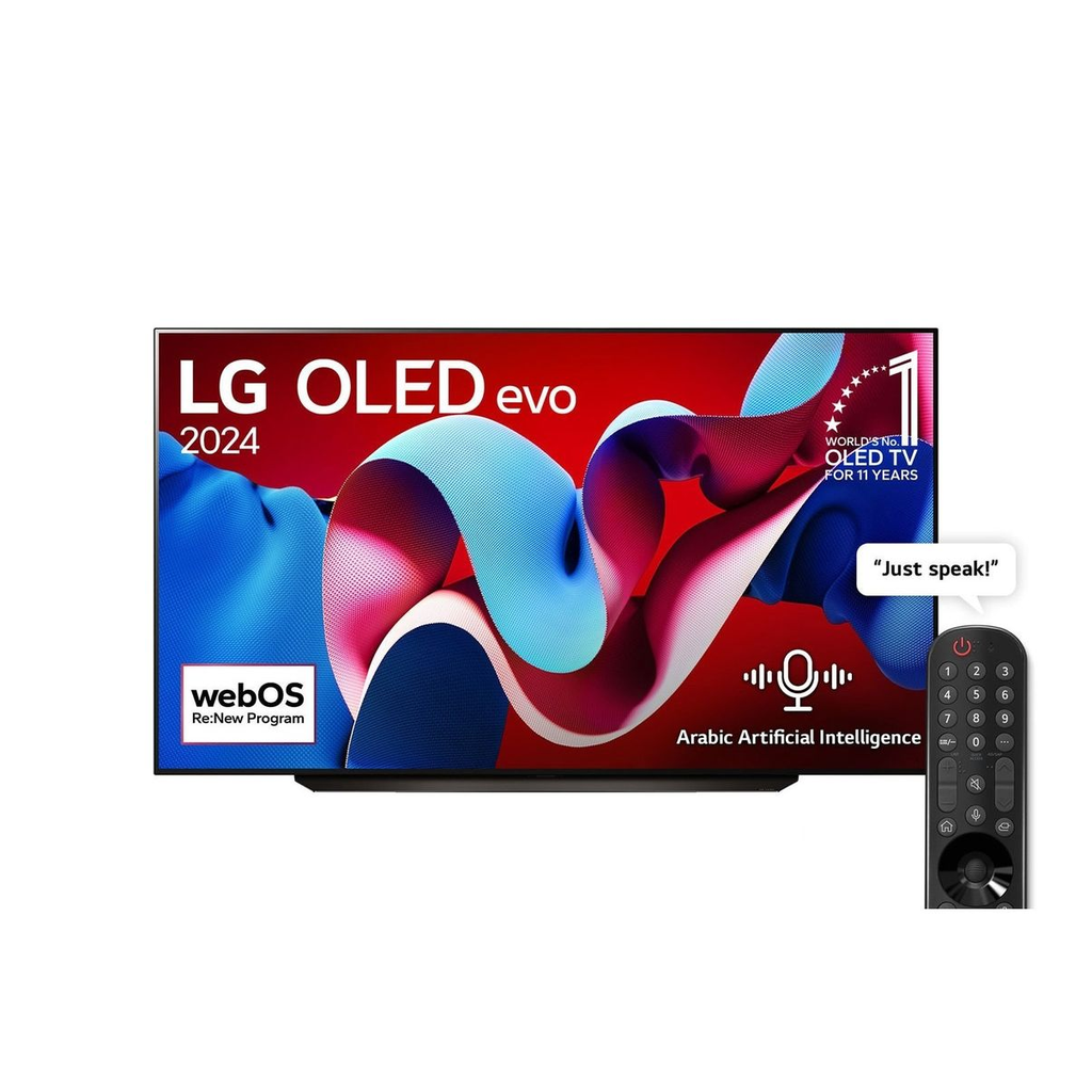 شاشة تلفزيون ال جي 77 بوصة سمارت OLED ايفو، بدقة 4K UHD، بريسيفر داخلي - OLED77C46LA 