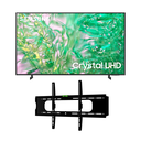 شاشة تلفزيون سامسونج سمارت 65 بوصة بدقة 4K UHD، وتقنية LED مع ريسيفر داخلي - 65DU8000 مع حامل حائط فالكون 