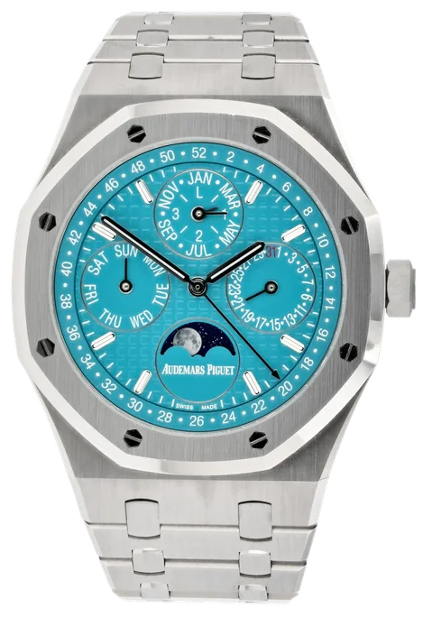 Audemars piguet rare Audemars Piguet Royal Oak Perpetual Calendar "UAE" Edition, featuring a turquoise -6
