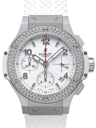 WHublot Big Bang watch with a stainless steel case and a diamond-set bezel-1