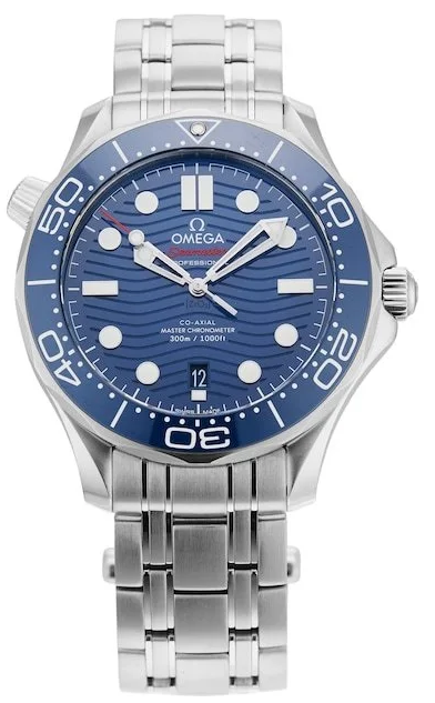 Omega Omega Seamaster Diver 300M with a blue ceramic dial and matching steel bracele-16