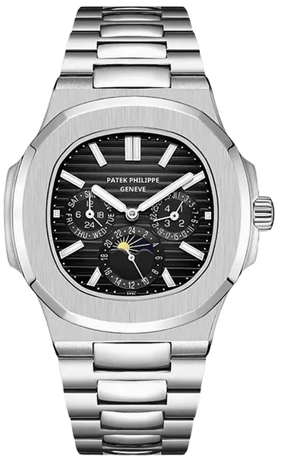  Patek Philippe Nautilus with a black dial -58