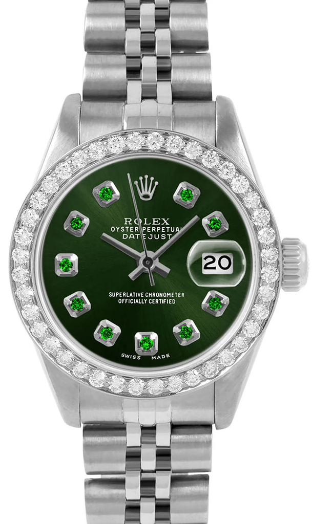  Rolex Lady-Datejust with a custom green -4