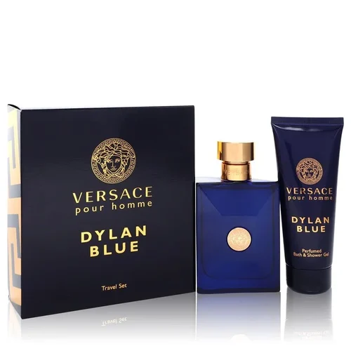 Versace Pour Homme Dylan Blue Eau de Toilette product, likely part of a gift set. 