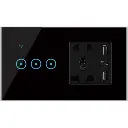 ALL IN ON (SOCKET+3 GANG) (Black & White) (Wifi)