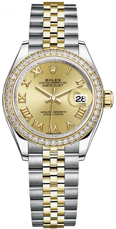 Rolex Datejust watches, often featuring a champagne-60
