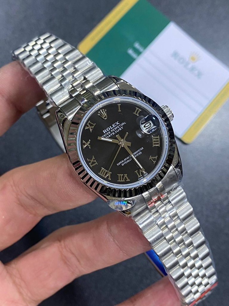 Rolex Datejust with a black-66