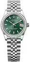 ROLEX MENS DATEJUST WATCH GREEN STICK DIAL DIAMOND BEZEL-83