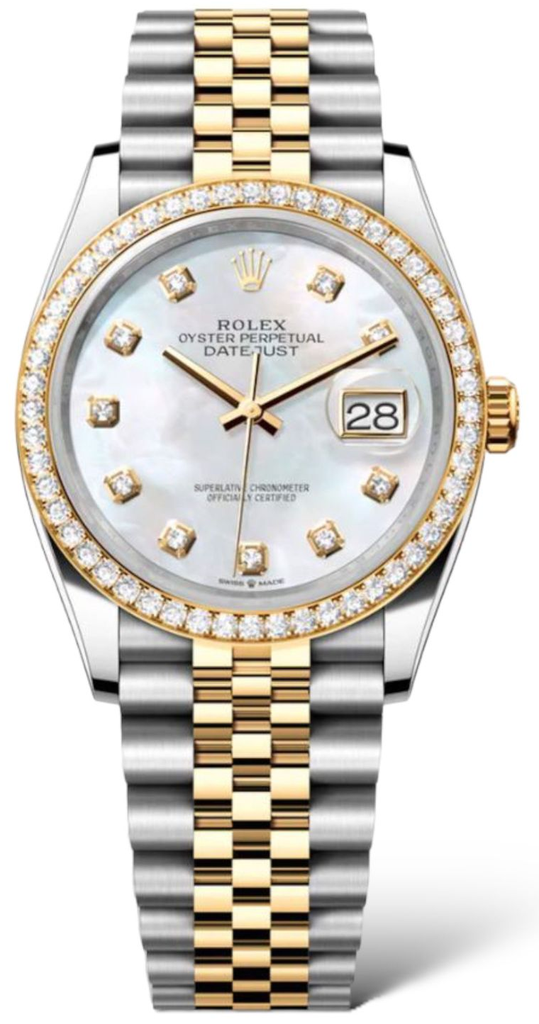 Rolex Datejust Yellow Gold-White Mother-99