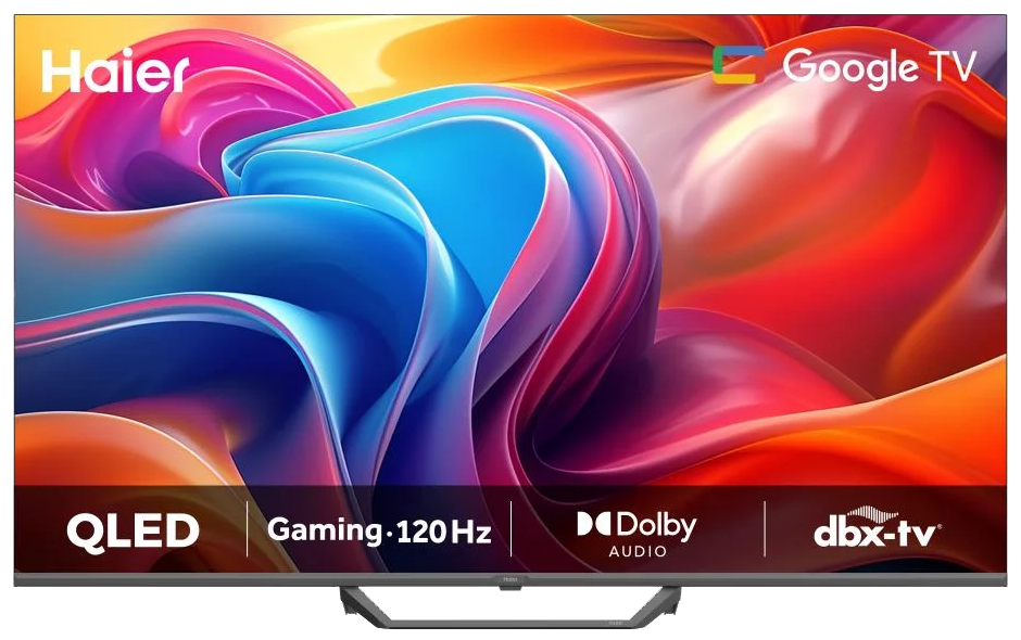 شاشه هاير سمارت بدون حواف ، 65 بوصة ، تقنية QLED ، دقة 4K UHD ، تحكم صوتى من خلال الريموت ، ريسيفر داخلي ، H65S80FUX