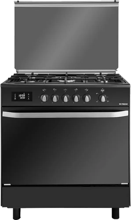 بوتجاز فريش هامر، بوتاجاز 5 شعله، 90*60 سم، شاشة ديجيتال تاتش، أمان كامل، مروحة تبريد، اسود