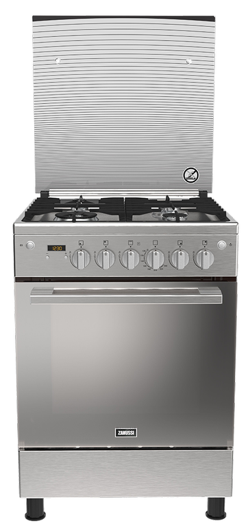 بوتاجاز زانوسي كول ماكس ، 60 سم ، 4 شعلة ، شاشة ديجيتال ، حوامل زهر ، امان كامل ، مروحة فرن ، استانلس ستيل ، ZCG64396XB