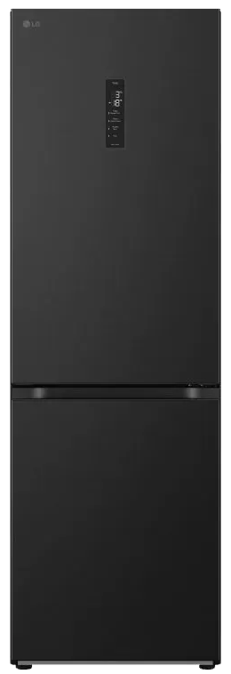 ثلاجه ال جي نوفروست كومبى، ثلاجة بابين، 341 لتر، انفرتر، شاشة ديجيتال، اسود مط، GW-B489FS6W