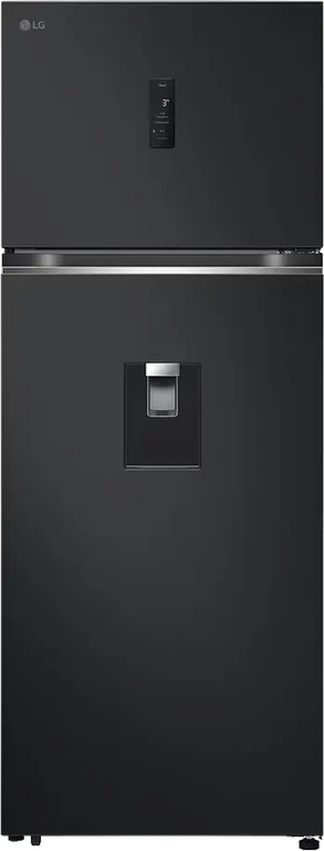 ثلاجه ال جي نوفروست، 450 لتر، سمارت انفرتر، بحنفية، شاشة ديجيتال، أسود مط، GN-F592PQBQ