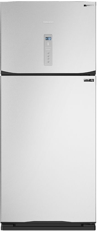 ثلاجه تورنيدو، ثلاجة بابين، نوفروست، 396 لتر، شاشة رقمية، انفرتر، سيلفر، RF-480ATV-SL