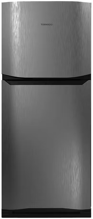 ثلاجه تورنيدو، ثلاجة بابين، نوفروست، 355 لتر، انفرتر، بلازما، أستانلس غامق، RF-40FTV-DST