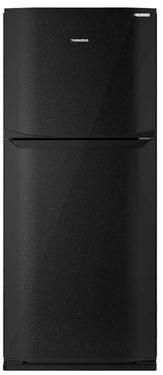 ثلاجه تورنيدو، ثلاجة بابين، نوفروست، 355 لتر، تكنولوجيا الأنفرتر، بلازما، أسود، RF-40FTV-BK