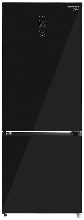 ثلاجة يونيون اير كومبى نوفرست ، 505 لتر ، شاشة ديجيتال تاتش ، مزودة ببلوتوث ، باب زجاج ، مقبض داخلى ، أسود ، URN-700CEPBLG1A-DXHRBXLN