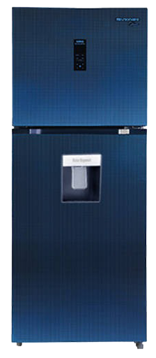 تلاجة يونيون اير اورو نوفروست ، 545 لتر ، 2 باب ، شاشة ديجيتال تاتش ، بلوتوث ، ديسبينسر ، باب زجاج ، أزرق ، URN-650LBG110A-DTHRBWSM
