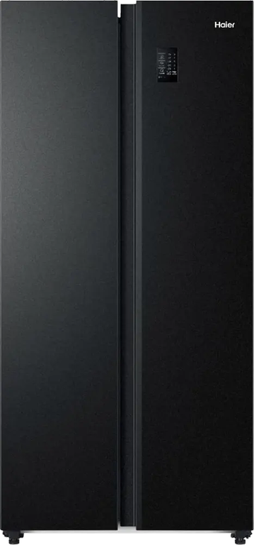 ثلاجة هاير نوفروست، 570 لتر، 2 باب متجاورين شاشة ديجيتال، إنفرتر، اسود، HRF-570SDBM