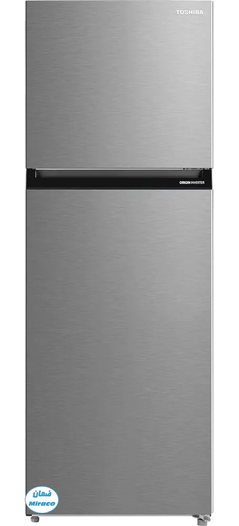 ثلاجة توشيبا، ثلاجة بابين، نوفروست، 338 لتر، انفرتر، فلتر بيور بايو، لون سيلفر، GR-RT468WE-PMN(57) ( ضمان ميراكو )