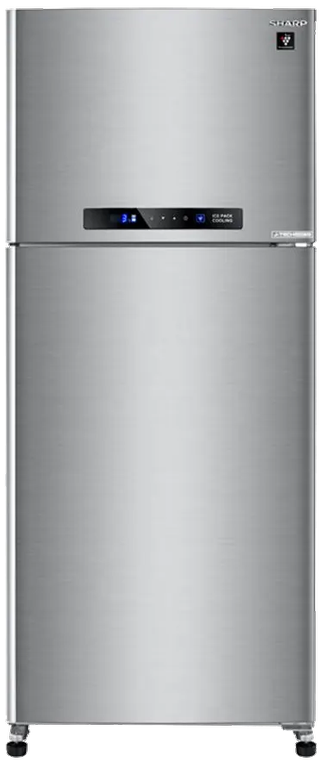 ثلاجة شارب نوفروست ، 396 لتر ، 2 باب ، شاشة ديجيتال ، تكنولوجيا الأنفرتر ، بلازما كلاستر ، سيلفر ، SJ-PV48G-DST