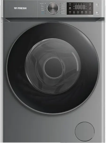 غسالة فريش فول اوتوماتيك تحميل امامي 8 كيلو، 1200 لفة، انفرتر، شاشة ديجيتال، فضي، 16426